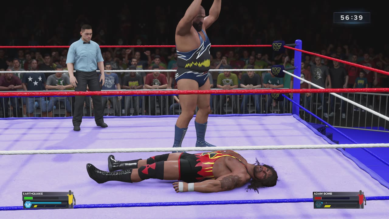 MATCH 107 EARTHQUAKE VS ADAM BOMB WITH COMMENTARY