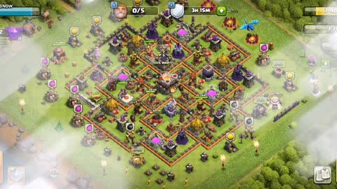 Clash of clans games application. Archer Queens attack on village