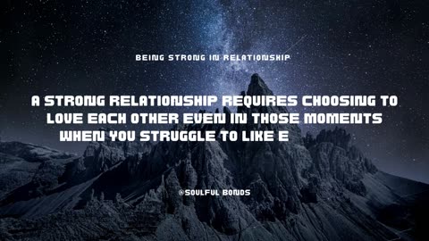 Strong relationship