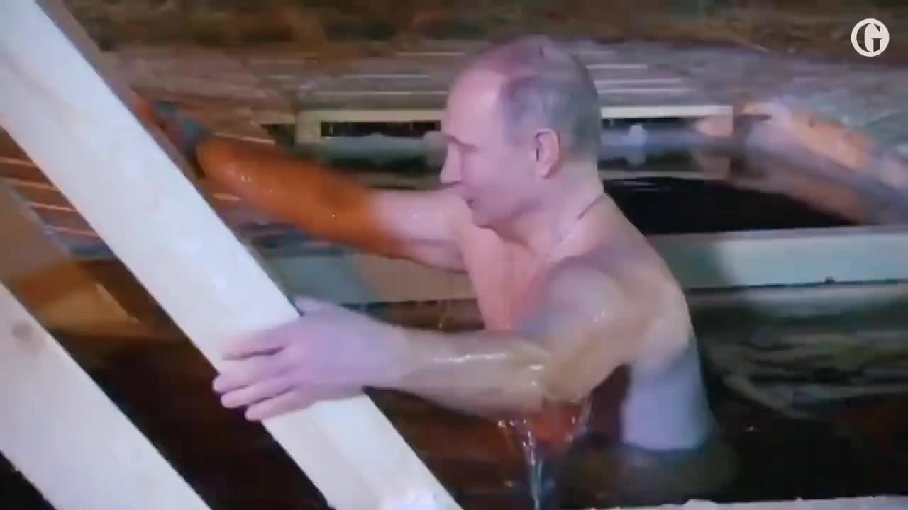 Russian president Vladimir Putin braves subzero lake to mark Orthodox Epiphany