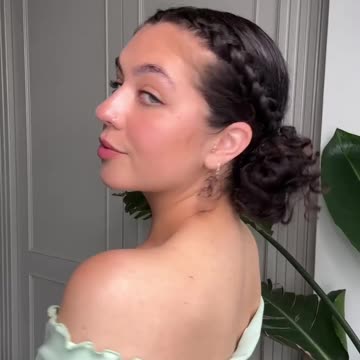 Faux braid hack #curly #curlyhair #hair #curlyhairstyles #curlygirl #hairtutorial #hair