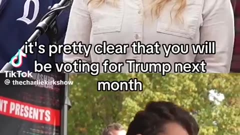 Girl tries to convince Charlie Kirk to vote for Kamala Harris (Comedy)