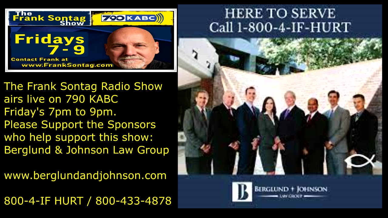 The Frank Sontag Radio Show New Sponsor Thanks - Berglund & Johnson Law Group