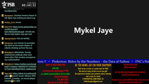 2022-01-25 07:00 EST - Patriots Soapbox AM: with LadyRWB , MykelJaye & DD