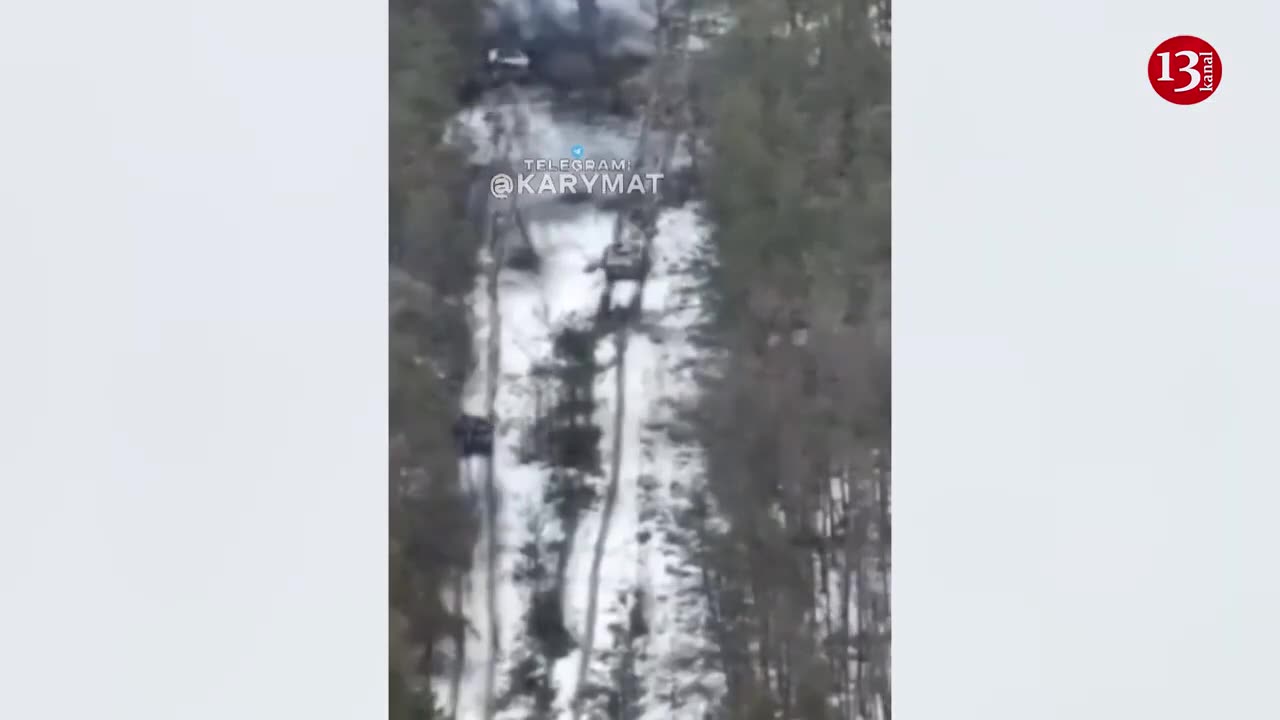 Moment a modern Russian tank worth 5 million dollars explodes on a mine