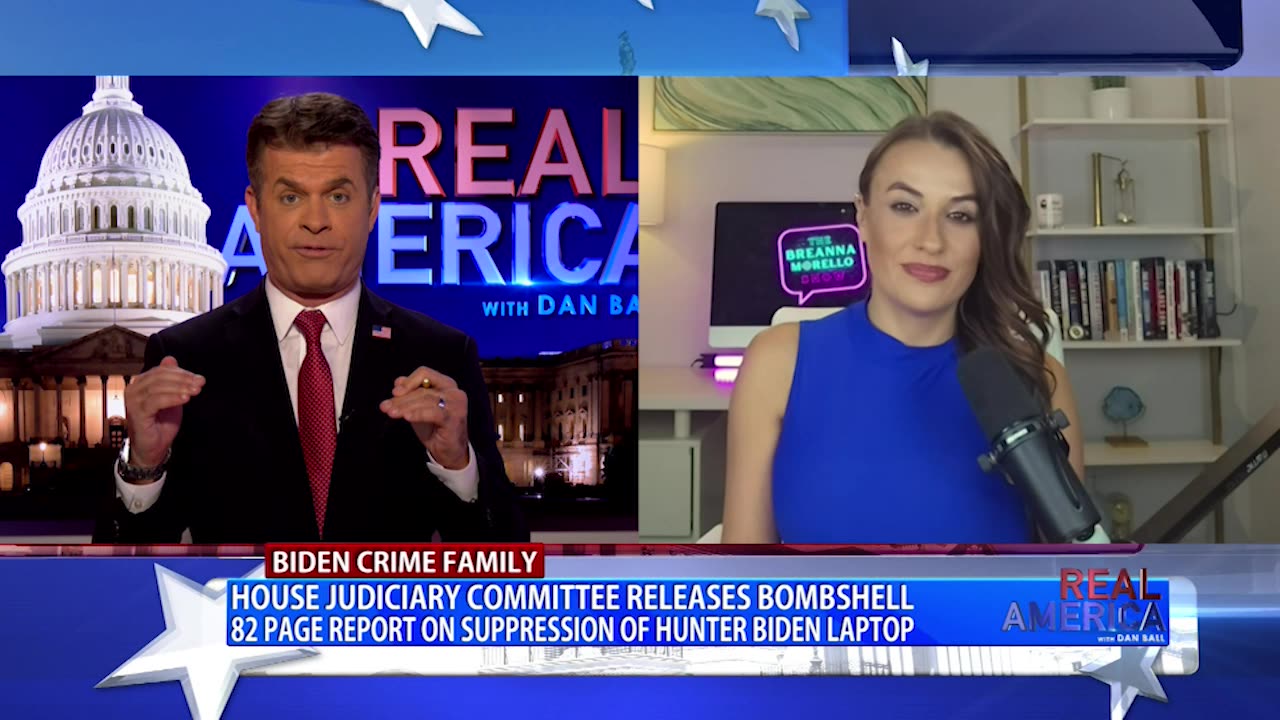 REAL AMERICA -- Dan Ball W/ Breanna Morello, Rpt. Shows Biden Laptop Censored On Meta, 10/30/24