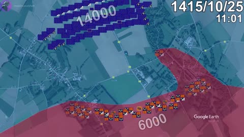 Battle of Agincourt in 1 minute using Google Earth