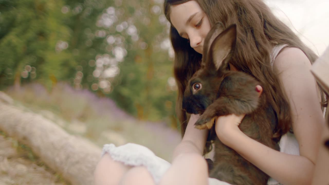 A Fluffy Bond: Kids' Endearing Love for Rabbits