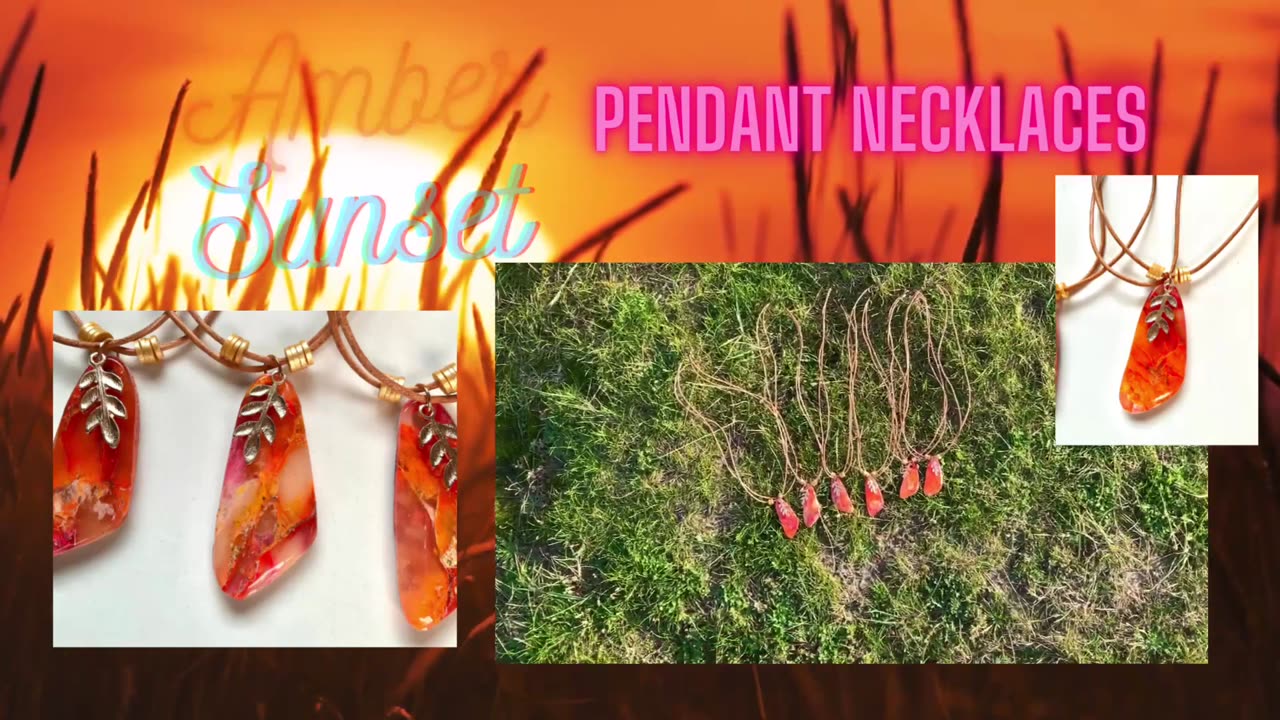 Beautiful handmade polymer clay necklaces