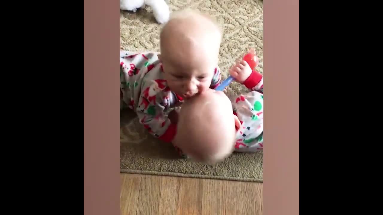 A fun time for the baby to fight for things