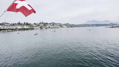 Lucerne River in Switzerland is one of the most beautiful and touristic rivers in the world