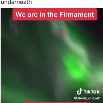 Northern lights recorded directly from underneath