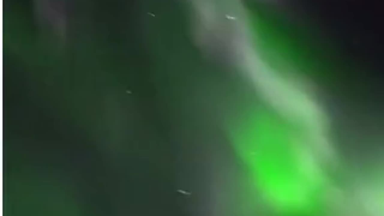 Northern lights recorded directly from underneath