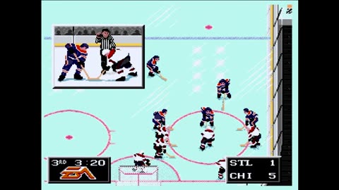 NHL94 (Sega Genesis) St. Louis vs Chicago Part3