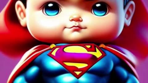 Cute 3d superman