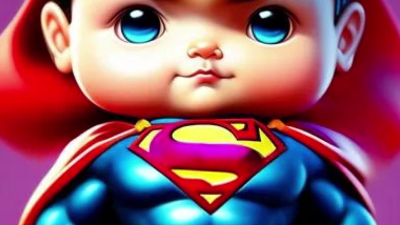 Cute 3d superman