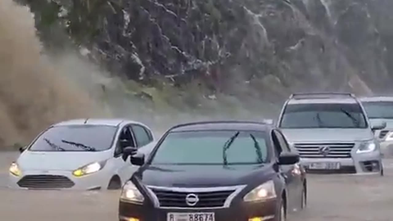 Extreme flash flooding in the United Arab Emirates