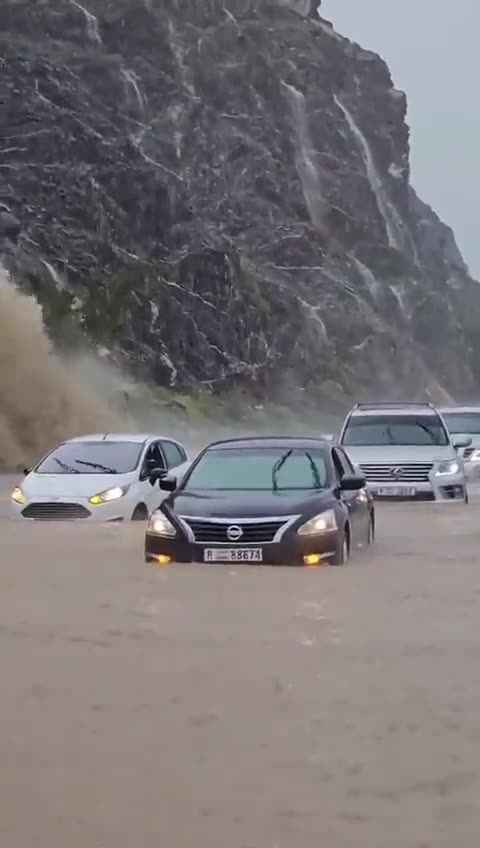 Extreme flash flooding in the United Arab Emirates