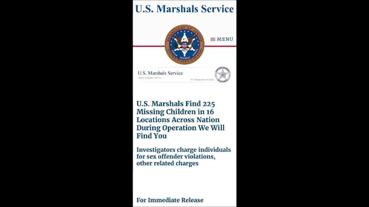 US Marshals Find Missing Children