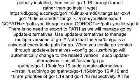 install multiple versions of golang