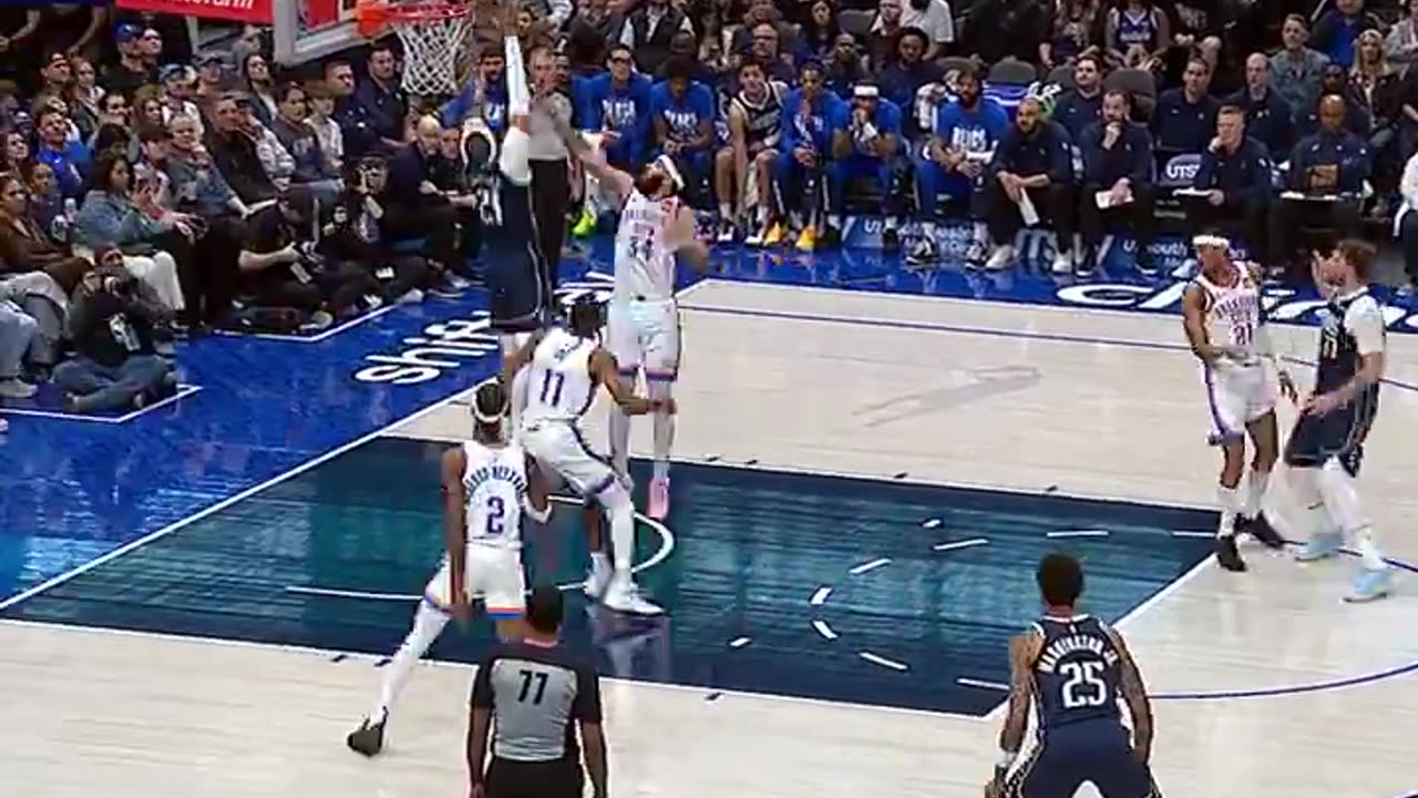 NBA - Daniel Gafford's first bucket with the Mavs! Thunder-Mavs