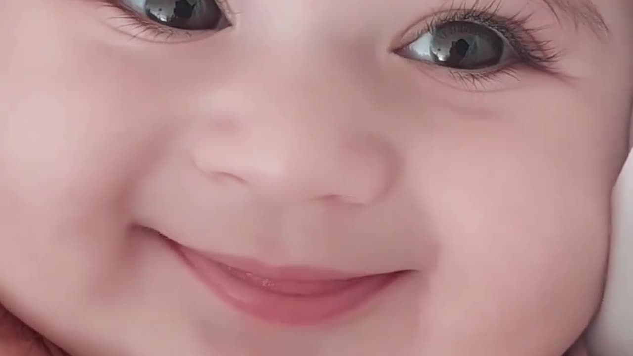 Cute baby smiling