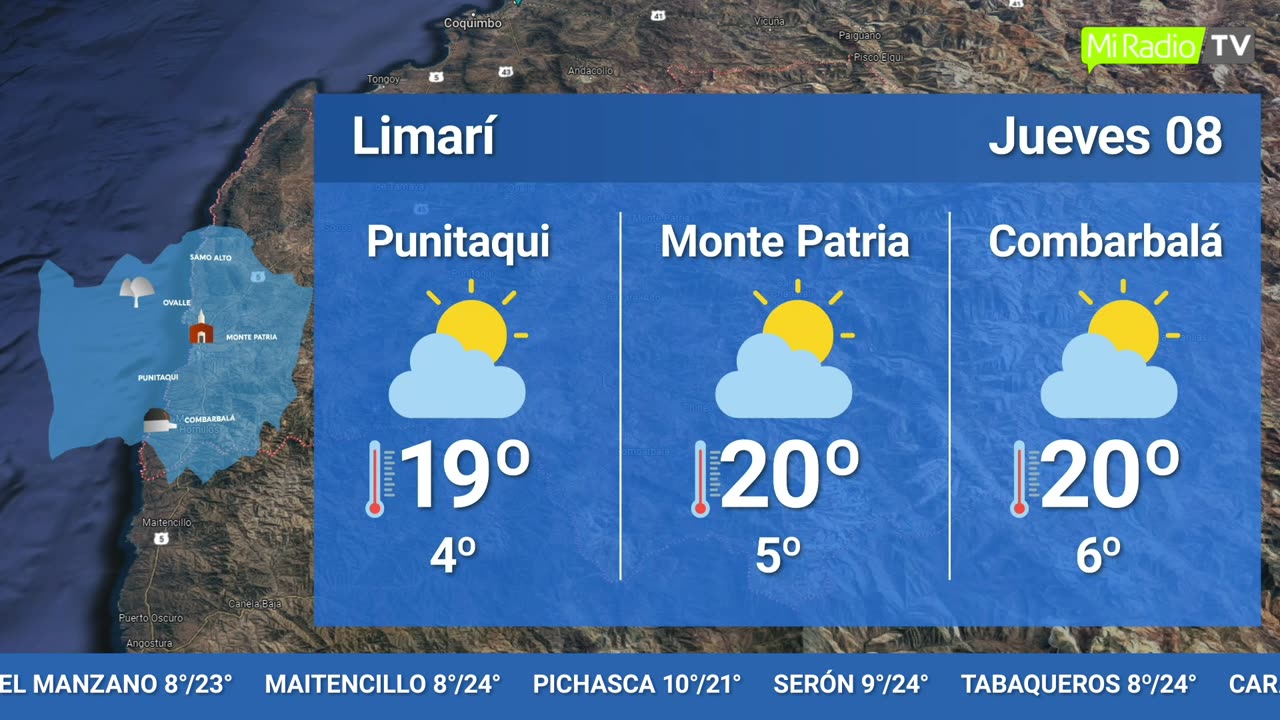 EL TIEMPO EN LA REGIÓN - MIÉRCOLES 7 DE JUNIO
