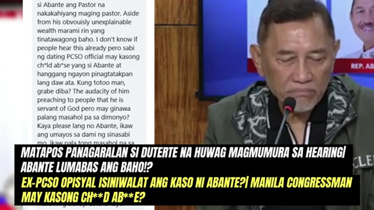 Matapos PATUTYADAHAN si PRRD| BAHO ni ABANTE BINULGAR SANDRA CAM| ABANTE KINASUHAN ng CHlLD ABU/SE?!