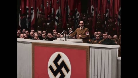 Goebbels Total war Speech HD Colorized