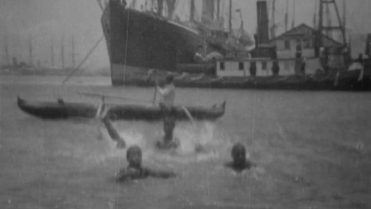 Kanakas Diving For Money (1898 Original Black & White Film)