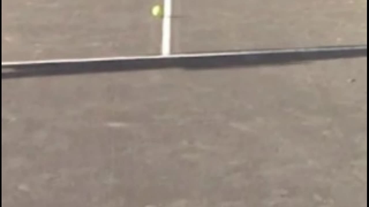 I THINK I HIT AN OUT SERVE!