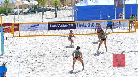 Italian Beach Volleyball Players Exciting Moments