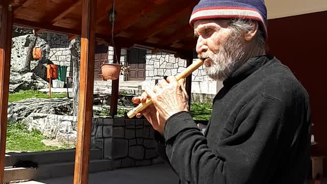 Grandpa Dane from Macedonia and his vintage instrument