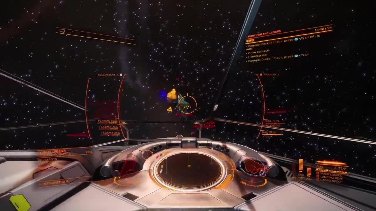 Practicing combat in my TC Fer-de-Lance