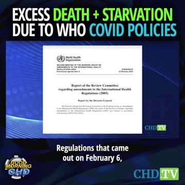 The WHO is causing excess deaths by lockdowns + other policies