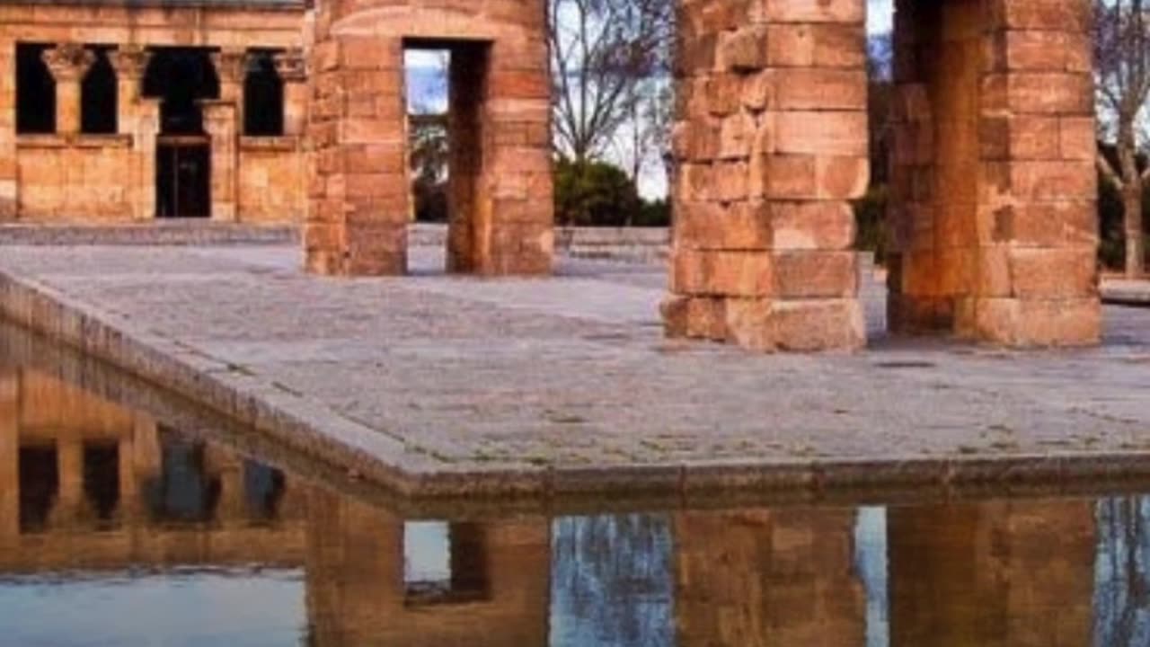 El Templo de Debod en Madrid, España