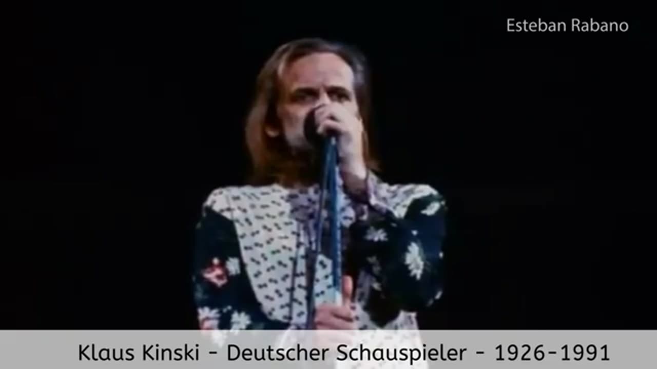 Klaus Kinski der Ungehorsame, vor 40 Jahren. Er war nicht irre !!!