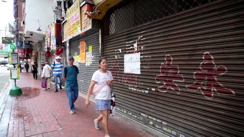 Hong Kong shops shut amid post pandemic downturn