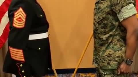 Marine Father's Salute to Son