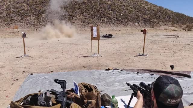 Navy engages Tannerite target for Army Veteran