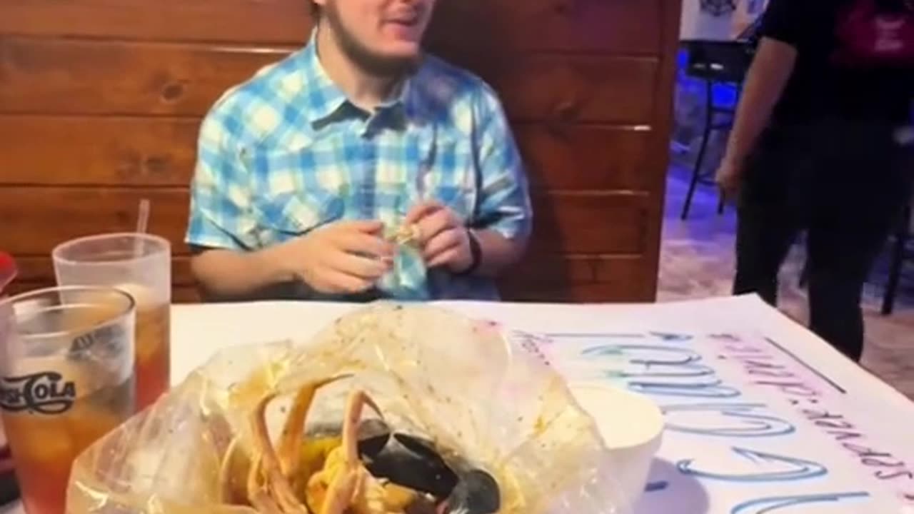 Had the waiter take the food