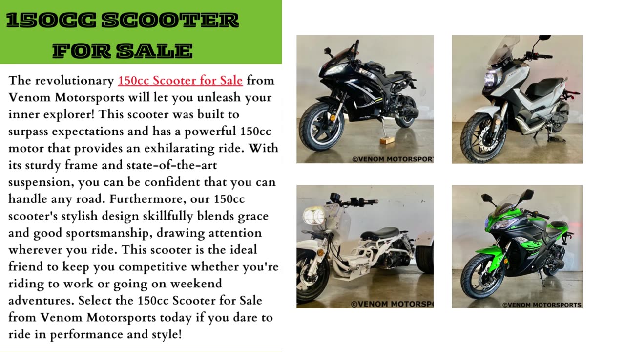 Best 150cc Scooter for Sale | Venom Motorsports