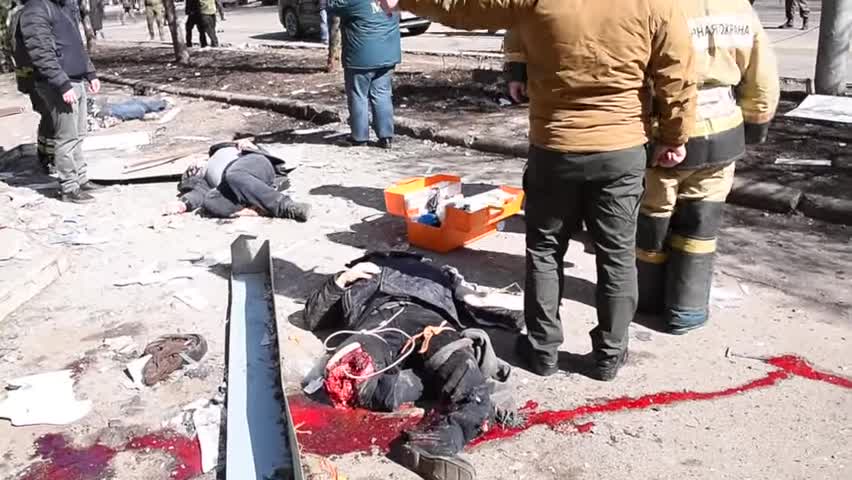 Extremely graphic and disturbing: Donetsk cluster bomb aftermath