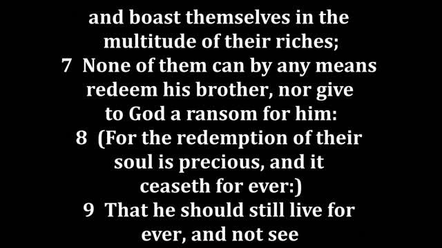 Psalms 49 King James version