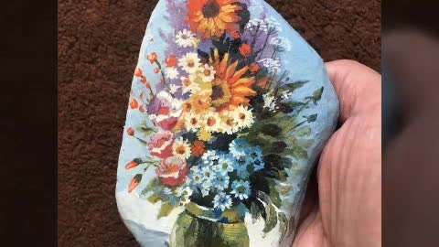 unique and sophisticated birds stone Rock painting ideas