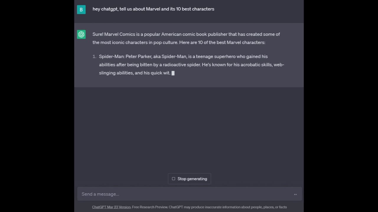 ChatGPTsays - Top 10 Best Marvel Characters of All Time!