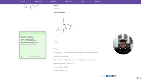 cas: 1589565-36-5 tert-butyl (S)-2-(cyanomethyl)piperazine-1-carboxylate