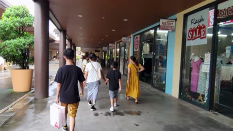 Shopping with the Family at Acienda Outlet Mall in Silang, Philippines