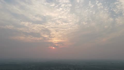 Smoky Sunset Manchester, Iowa 6/27/23