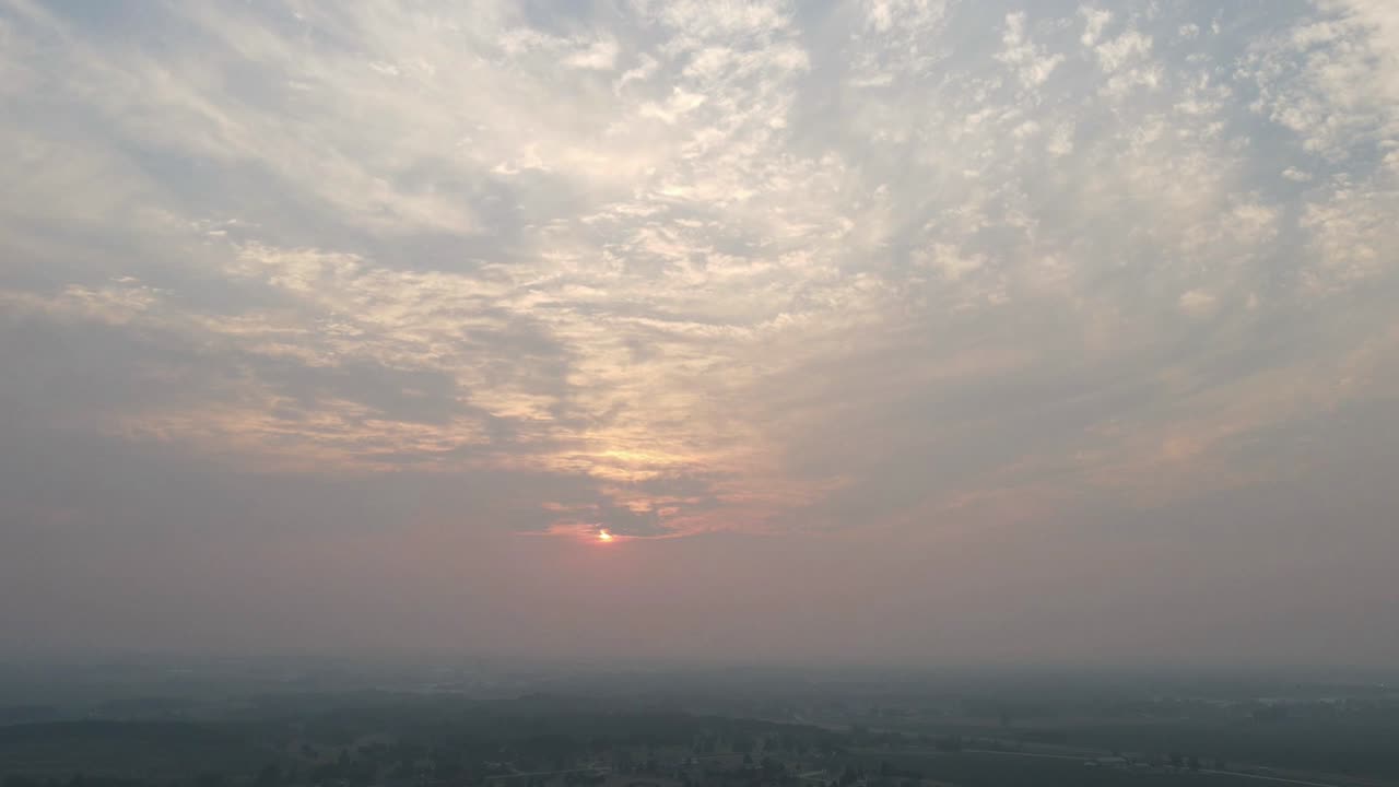 Smoky Sunset Manchester, Iowa 6/27/23